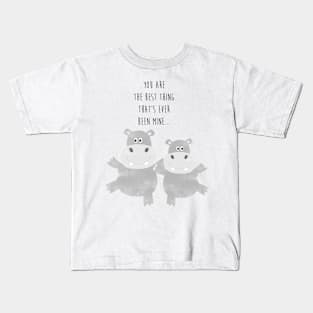 Best Hippo Couple - You are the best thing thats ever been mine - Happy Valentines Day Kids T-Shirt